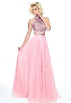 Sherri Hill - 50809 Two Piece Beaded High Neckline Chiffon Dress 16 Sherri Hill - 50809 Two Piece Beaded High Neckline Chiffon Dress