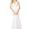 Sherri Hill - 50938 Long Plunging Lace Fitted Trumpet Dress 2 Sherri Hill - 50938 Long Plunging Lace Fitted Trumpet Dress