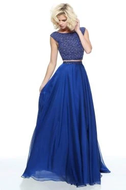 Sherri Hill - 51091 Two-Piece Beaded Cap Sleeve Chiffon Dress 9 Sherri Hill - 51091 Two-Piece Beaded Cap Sleeve Chiffon Dress