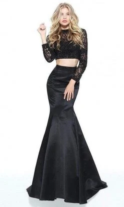 Sherri Hill - 51107 Beaded Two Piece High Neck Winter Formal Dress
