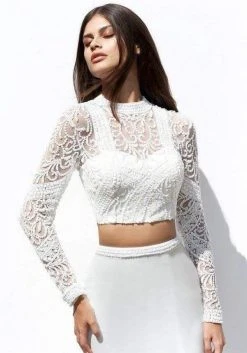 Sherri Hill - 51107 Beaded Two Piece High Neck Winter Formal Dress