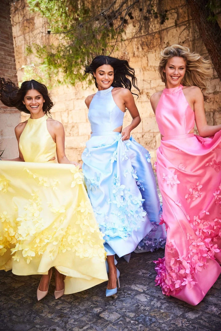 Sherri Hill - 51116 Long Floral Appliqued Pageant A Line Dress 8 Sherri Hill - 51116 Long Floral Appliqued Pageant A Line Dress