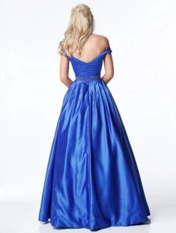 Sherri Hill - 51124 Long A Line Dress With Crystal Encrusted Belt