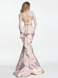 Sherri Hill - 51169 Two Piece Lace Long Sleeve Mermaid Dress