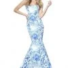 Sherri Hill - 51198 Strapless Printed Mermaid Dress With Train 2 Sherri Hill - 51198 Strapless Printed Mermaid Dress With Train