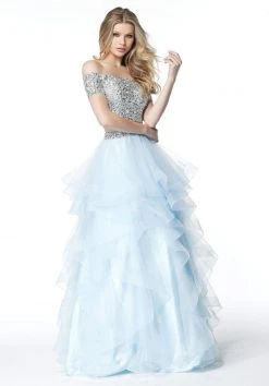 Sherri Hill - 51272 Dazzling Beaded Two Piece A Line Evening Dress