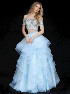 Sherri Hill - 51272 Dazzling Beaded Two Piece A Line Evening Dress