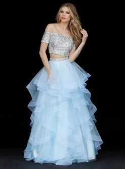Sherri Hill - 51272 Dazzling Beaded Two Piece A Line Evening Dress