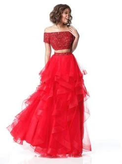 Sherri Hill - 51272 Dazzling Beaded Two Piece A Line Evening Dress