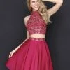 Sherri Hill - 51297 Beaded High Halter Two Piece Short Dress 1 Sherri Hill - 51297 Beaded High Halter Two Piece Short Dress