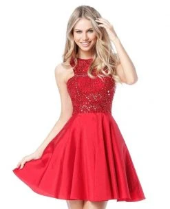Sherri Hill - 51302 Short Beaded Full Figured Halter Dress 13 Sherri Hill - 51302 Short Beaded Full Figured Halter Dress