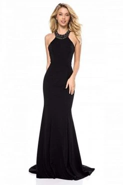 Sherri Hill - 51317 Beaded Halter Mermaid Evening Gown