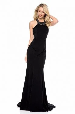 Sherri Hill - 51317 Beaded Halter Mermaid Evening Gown