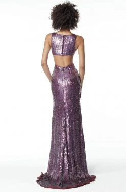 Sherri Hill - 51364 Beaded Plunging V-neck Sheath Dress
