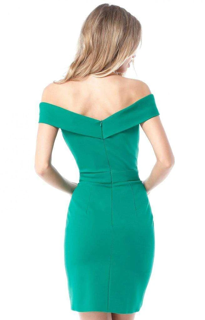 Sherri Hill - 51423 Neoprene Short Off The Shoulder Dress 6 Sherri Hill - 51423 Neoprene Short Off The Shoulder Dress