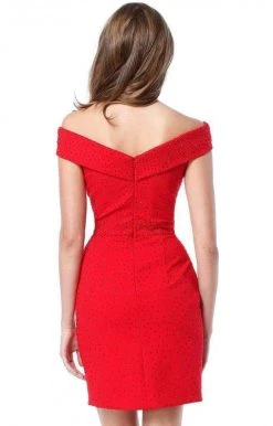 Sherri Hill - 51425 Off Shoulder Short Fitted Beaded Dress 13 Sherri Hill - 51425 Off Shoulder Short Fitted Beaded Dress