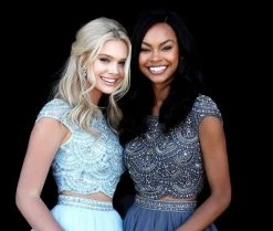 Sherri Hill - 51449 Scallop-Motif Beaded Two-Piece Ballgown