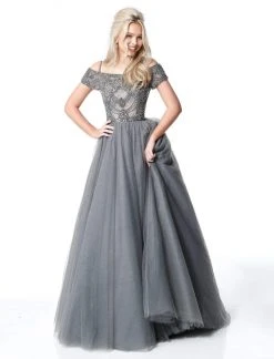 Sherri Hill - 51450 Embellished Off-Shoulder Ballgown