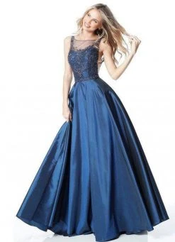 Sherri Hill - 51478 Embellished Bateau A-line Dress With Train