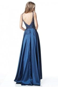 Sherri Hill - 51478 Embellished Bateau A-line Dress With Train