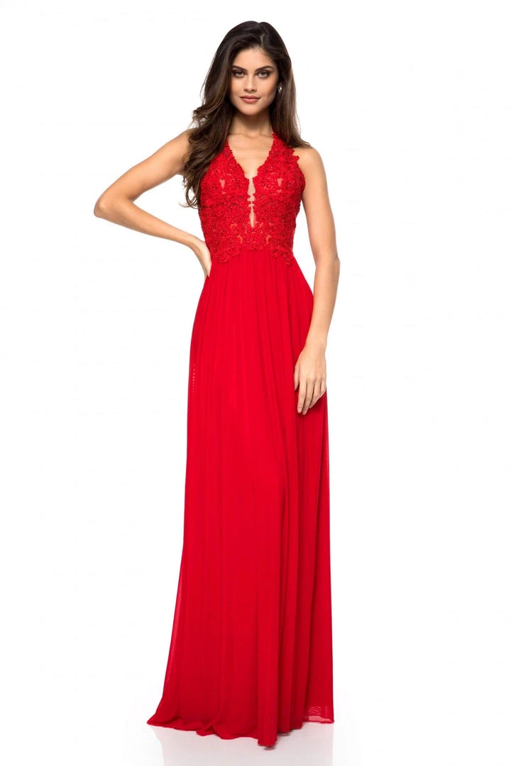 Sherri Hill - 51553 Plunging Halter A Line Evening Dress 7 Sherri Hill - 51553 Plunging Halter A Line Evening Dress