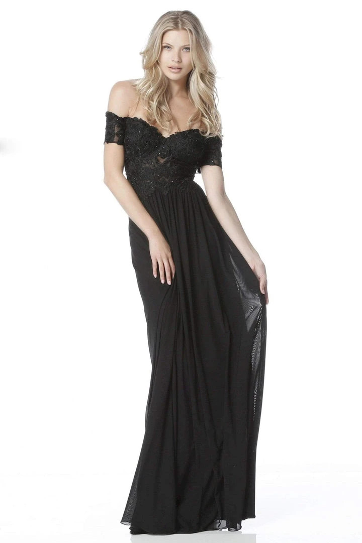 Sherri Hill - 51556 Beaded Lace Off-Shoulder A-Line Dress 3 Sherri Hill - 51556 Beaded Lace Off-Shoulder A-Line Dress