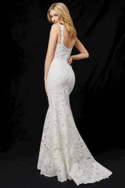 Sherri Hill - 51571 Metallic Lace Fitted Mermaid Dress