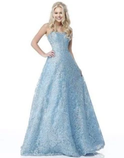 Sherri Hill - 51572 Strapless Sweetheart Lace Evening Dress