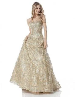 Sherri Hill - 51572 Strapless Sweetheart Lace Evening Dress