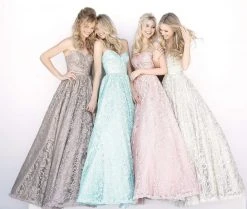 Sherri Hill - 51574 Bead Appliqued Strapless Lace Ballgown