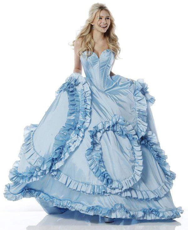 Sherri Hill - 51578 Long Plunging Sweetheart Ruffled Ballgown 3 Sherri Hill - 51578 Long Plunging Sweetheart Ruffled Ballgown