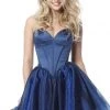 Sherri Hill - 51582 Short Satin Sweetheart Organza A-line Dress 1 Sherri Hill - 51582 Short Satin Sweetheart Organza A-line Dress