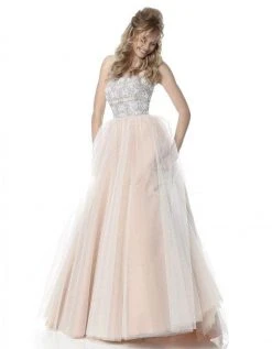Sherri Hill - 51592 Strapless Beaded Bodice Tulle Ballgown