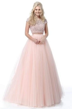 Sherri Hill - 51594 Cap Sleeve Beaded Two-Piece Dress