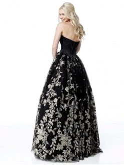 Sherri Hill - 51595 Strapless Corset Bodice Tulle Ballgown