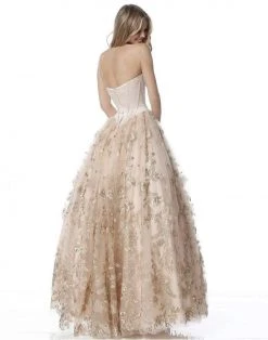 Sherri Hill - 51595 Strapless Corset Bodice Tulle Ballgown