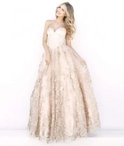 Sherri Hill - 51595 Strapless Corset Bodice Tulle Ballgown