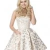 Sherri Hill - 51598 Strapless Metallic Print Taffeta A-line Dress