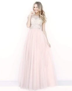 Sherri Hill - 51603 Cap Sleeve Beaded Illusion Bateau Dress