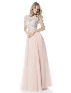 Sherri Hill - 51603 Cap Sleeve Beaded Illusion Bateau Dress 8 Sherri Hill - 51603 Cap Sleeve Beaded Illusion Bateau Dress