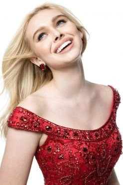 Sherri Hill - 51610 Beaded Satin Off The Shoulder Long Dress 18 Sherri Hill - 51610 Beaded Satin Off The Shoulder Long Dress