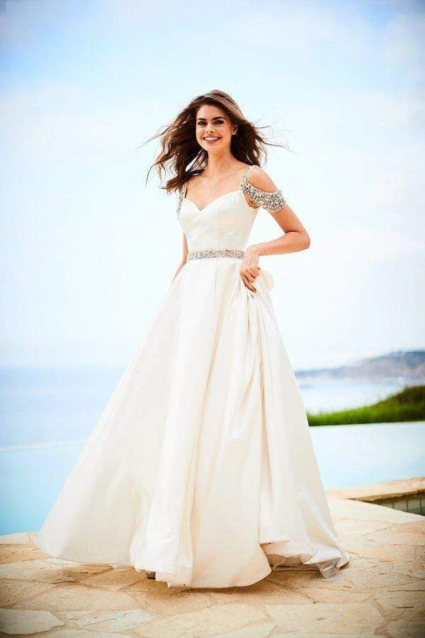 Sherri Hill - 51613 A Line Beaded Dress With Bejeweled Cold Shoulders 6 Sherri Hill - 51613 A Line Beaded Dress With Bejeweled Cold Shoulders