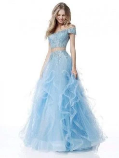 Sherri Hill - 51617 Two Piece Off-Shoulder Tulle Evening Dress