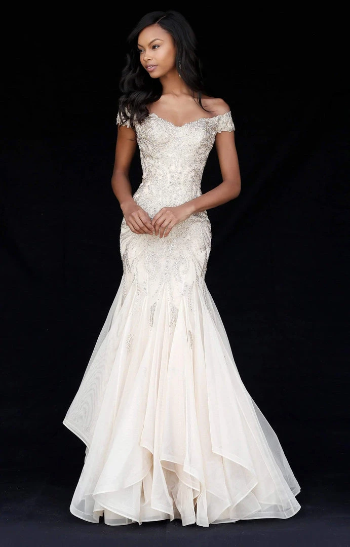 Sherri Hill - 51618 Beaded Off Shoulder Tulle Mermaid Gown 7 Sherri Hill - 51618 Beaded Off Shoulder Tulle Mermaid Gown