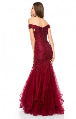 Sherri Hill - 51618 Beaded Off Shoulder Tulle Mermaid Gown 17 Sherri Hill - 51618 Beaded Off Shoulder Tulle Mermaid Gown