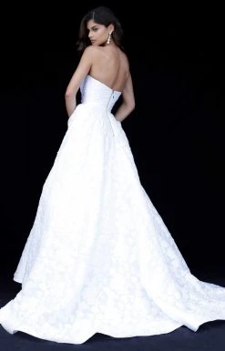 Sherri Hill - 51623 Floral Textured Strapless Ballgown 11 Sherri Hill - 51623 Floral Textured Strapless Ballgown