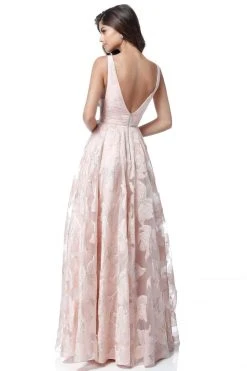 Sherri Hill - 51628 Floral Print Deep V-neck A-line Gown 14 Sherri Hill - 51628 Floral Print Deep V-neck A-line Gown