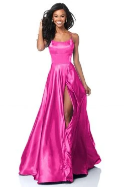 Sherri Hill - 51631 Sexy Lace-Up Back A-Line Long Evening Dress 20 Sherri Hill - 51631 Sexy Lace-Up Back A-Line Long Evening Dress