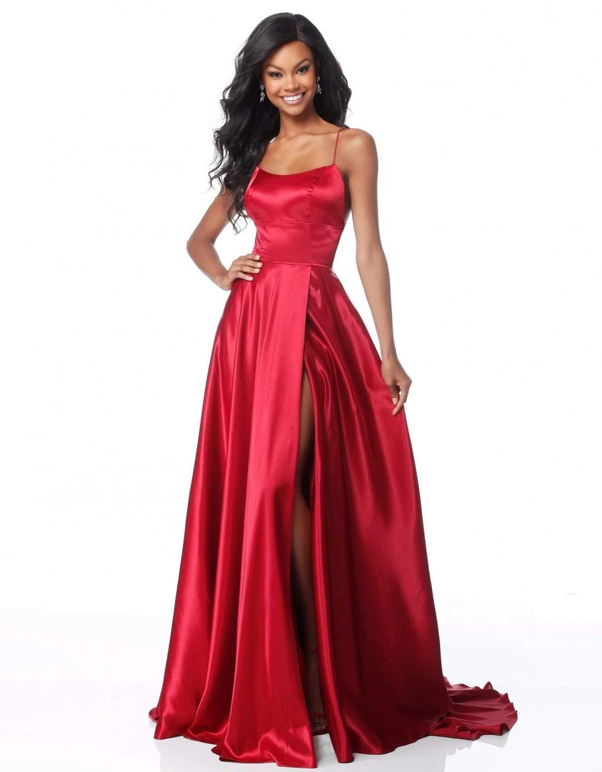 Sherri Hill - 51631 Sexy Lace-Up Back A-Line Long Evening Dress 10 Sherri Hill - 51631 Sexy Lace-Up Back A-Line Long Evening Dress