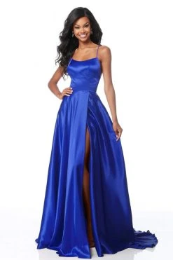 Sherri Hill - 51631 Sexy Lace-Up Back A-Line Long Evening Dress 28 Sherri Hill - 51631 Sexy Lace-Up Back A-Line Long Evening Dress